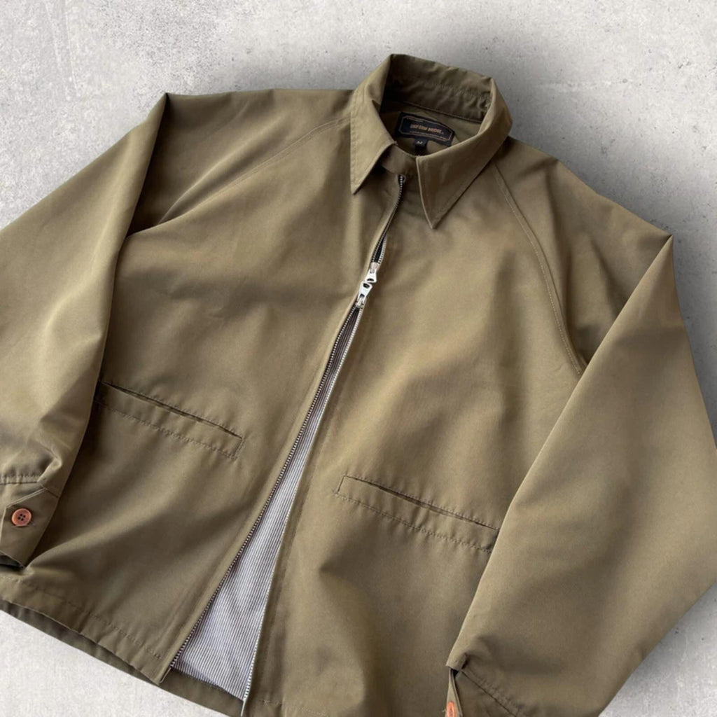 Uniform Bridge Cropped Harrington Jacket Khaki S