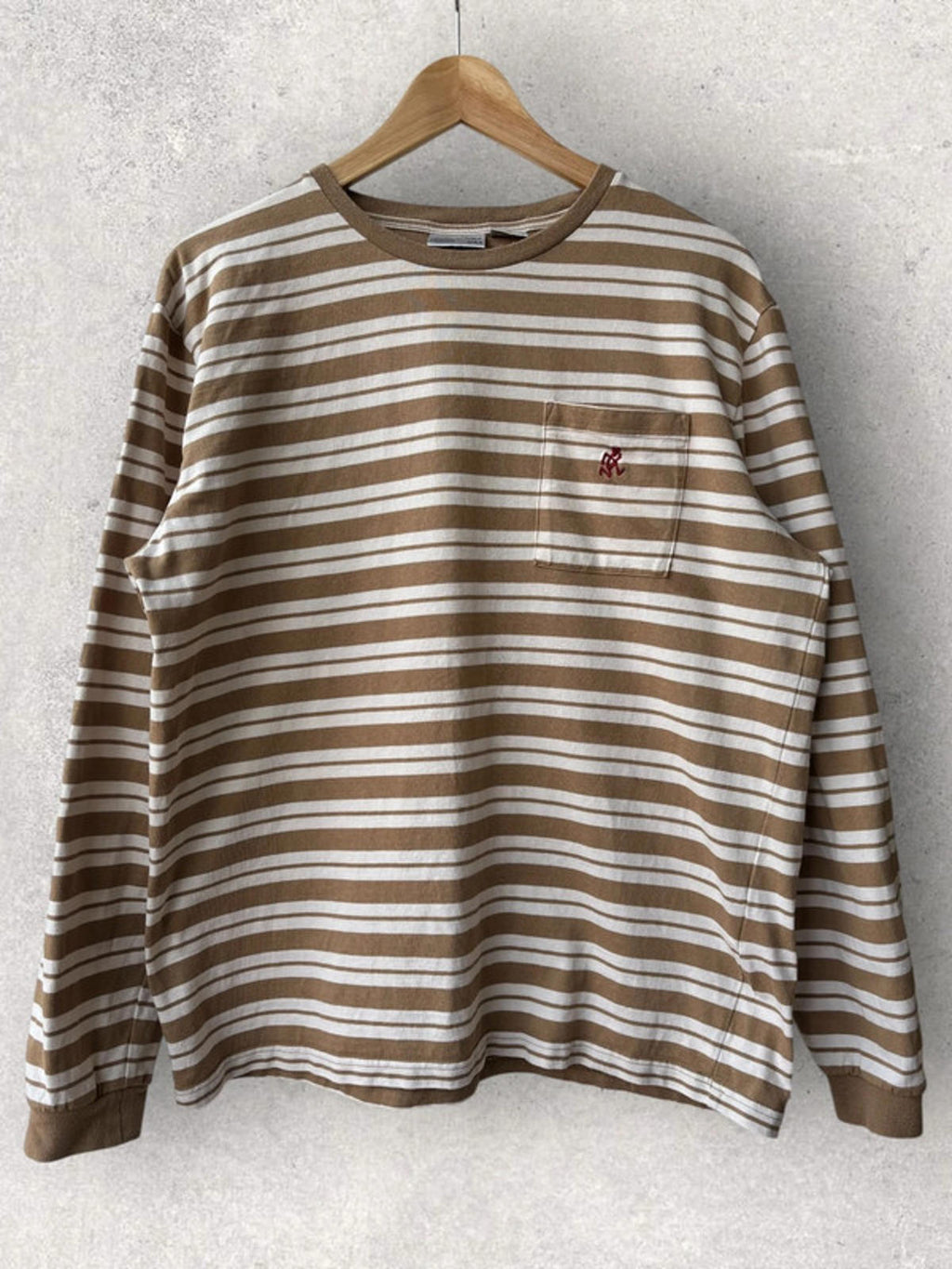 Gramicci Striped One Point Long Sleeve T-Shirt Size S