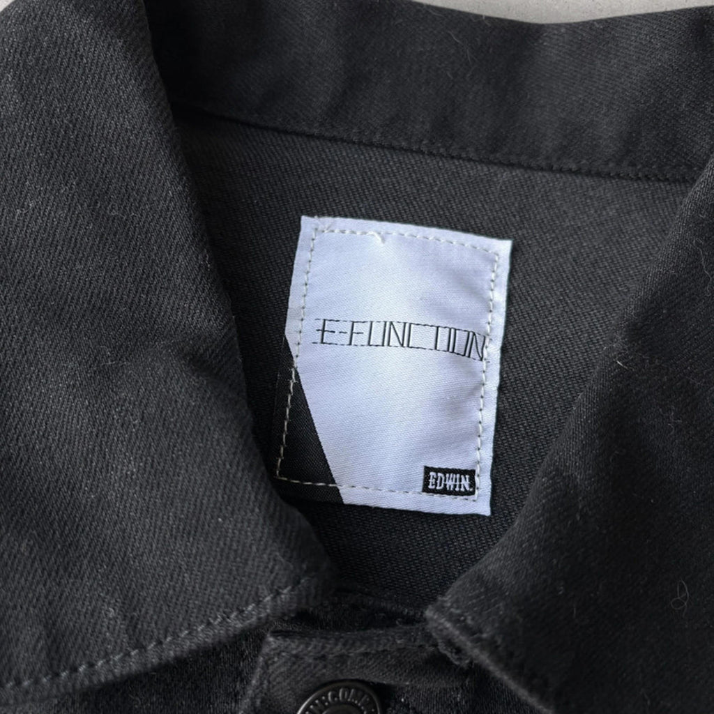 Edwin Function Raw Denim Work Overshirt Black Size S – Japan import