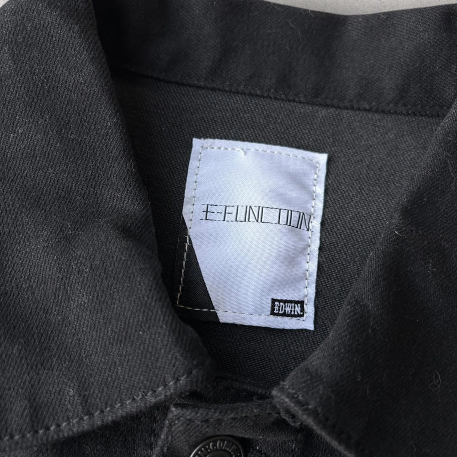 Edwin Function Raw Denim Work Overshirt Black Size S – Japan import
