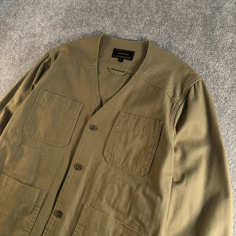 Uniform Bridge Herringbone Work Liner Khaki L
