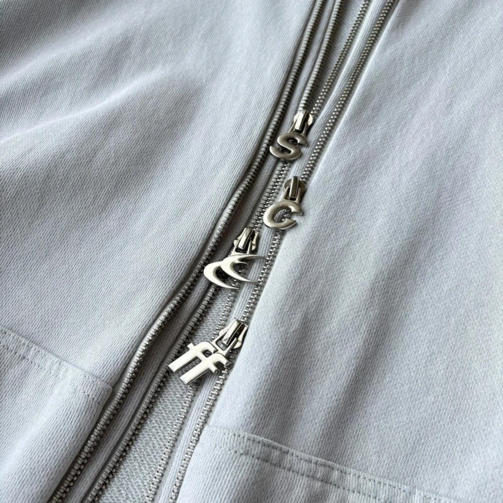 Scuffers Steel Grey Zipper Hoodie L