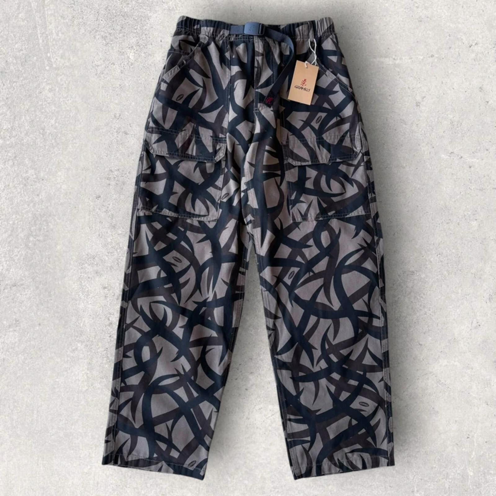 Gramicci Tribal Terra Canvas EQT Pant Brown / Black M Gorpcore BNWT