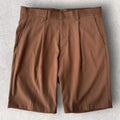 Uniform Bridge Pleated Bermuda Short Brown L
