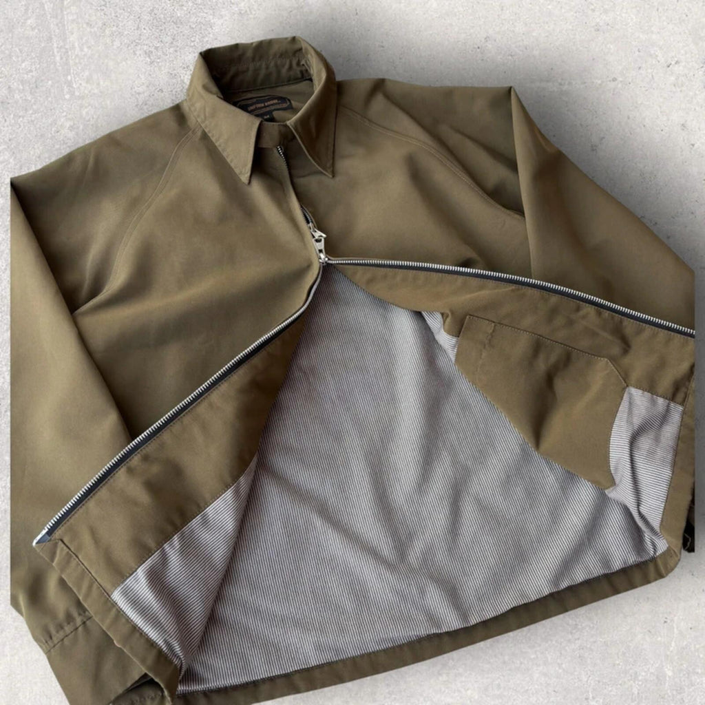 Uniform Bridge Cropped Harrington Jacket Khaki S