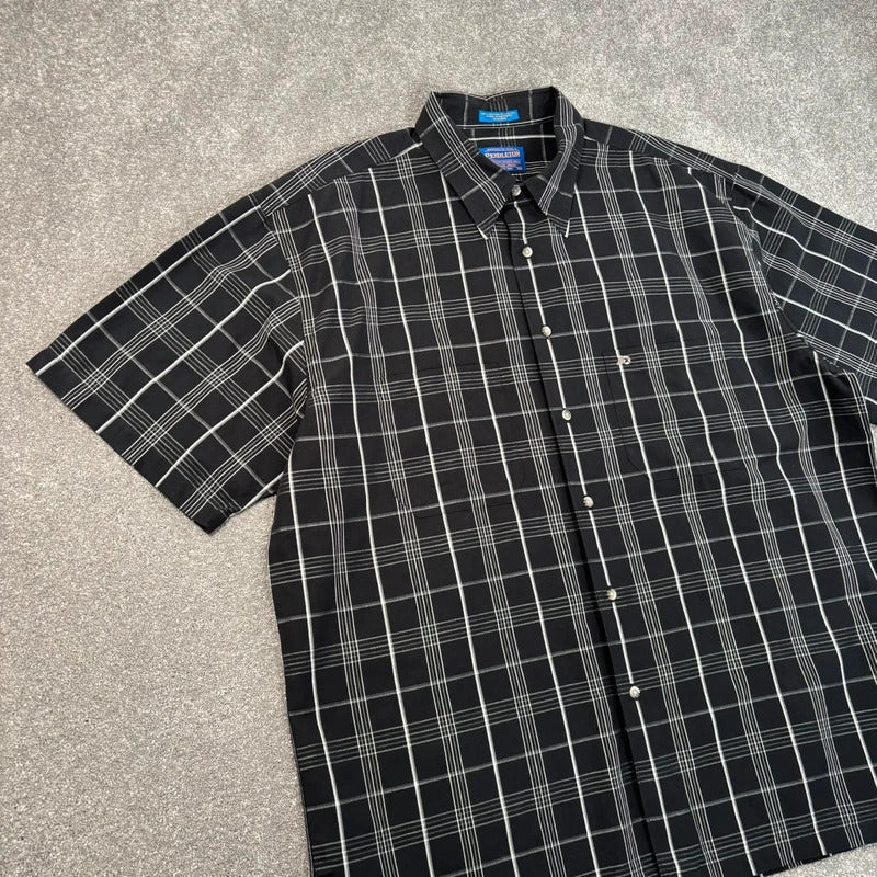 Pendleton Oversized Check Shirt Black XL