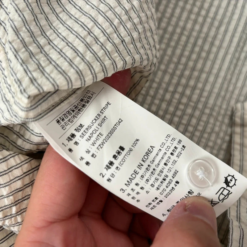 Frizmworks Seersucker Napoli Shirt White XL