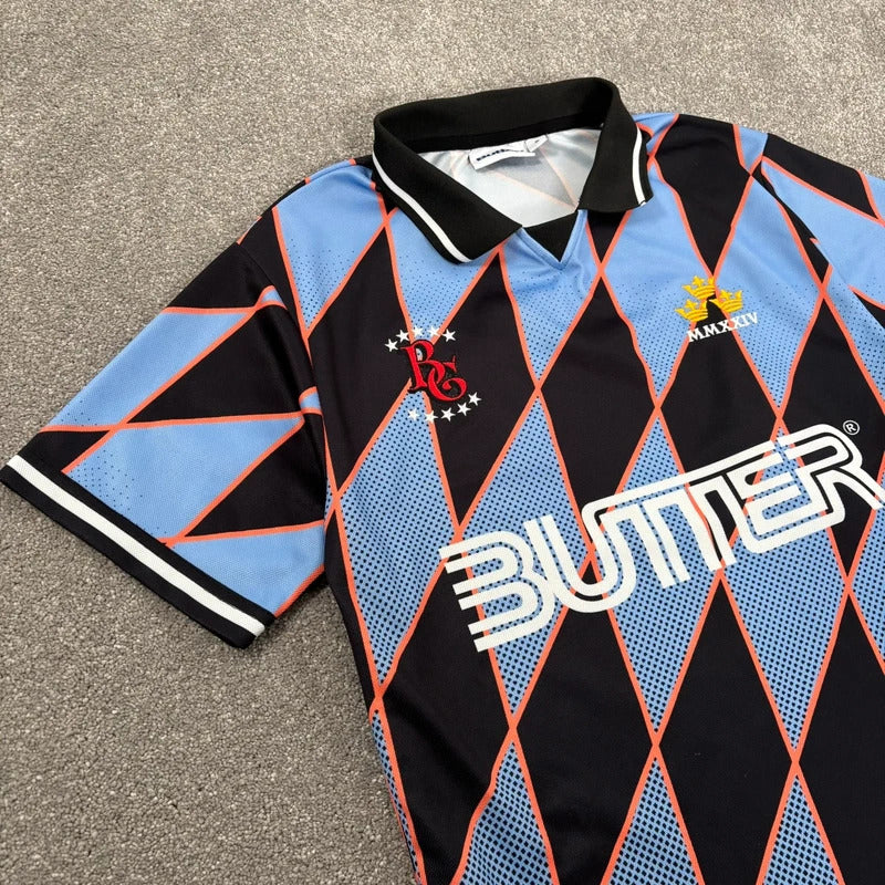 Butter Goods Football Shirt Blue S