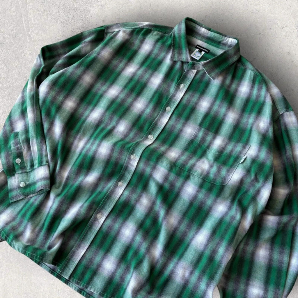 Thisisneverthat Check Flannel Shirt Green L
