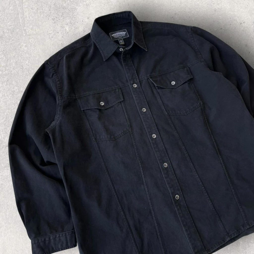 Frizmworks Faded Cotton Trucker Shirt Black L