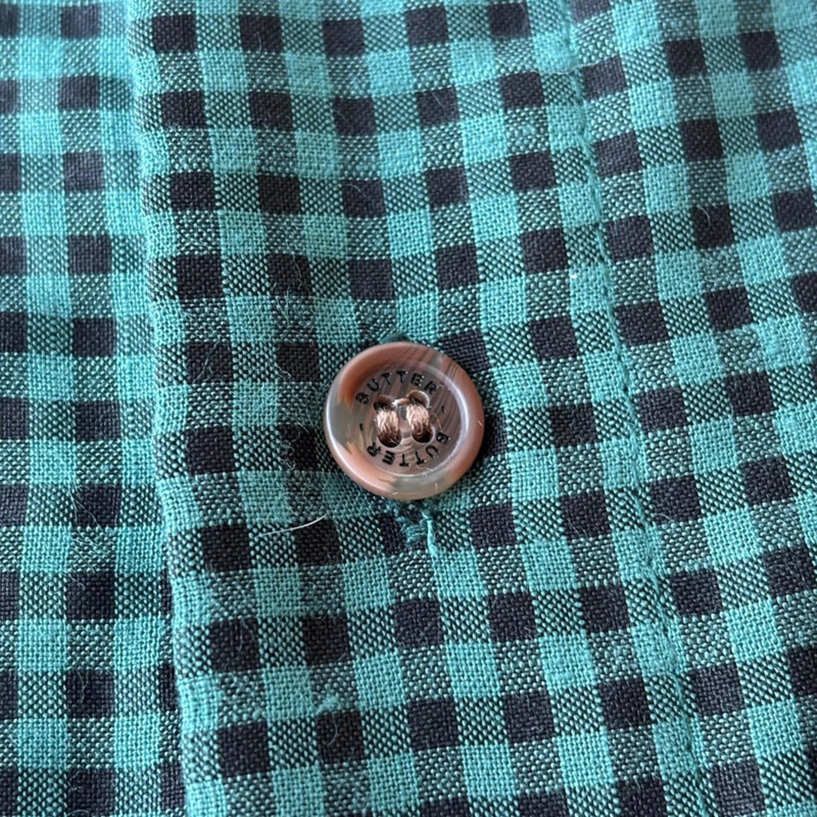 Butter Goods Gingham SS Check Shirt Pine Size L (BNWT)